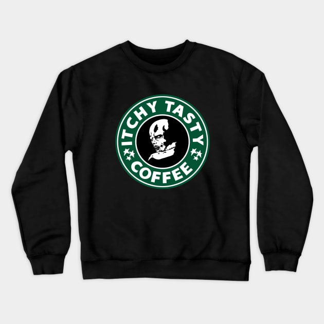 Itchy Tasty Coffee Crewneck Sweatshirt by CCDesign